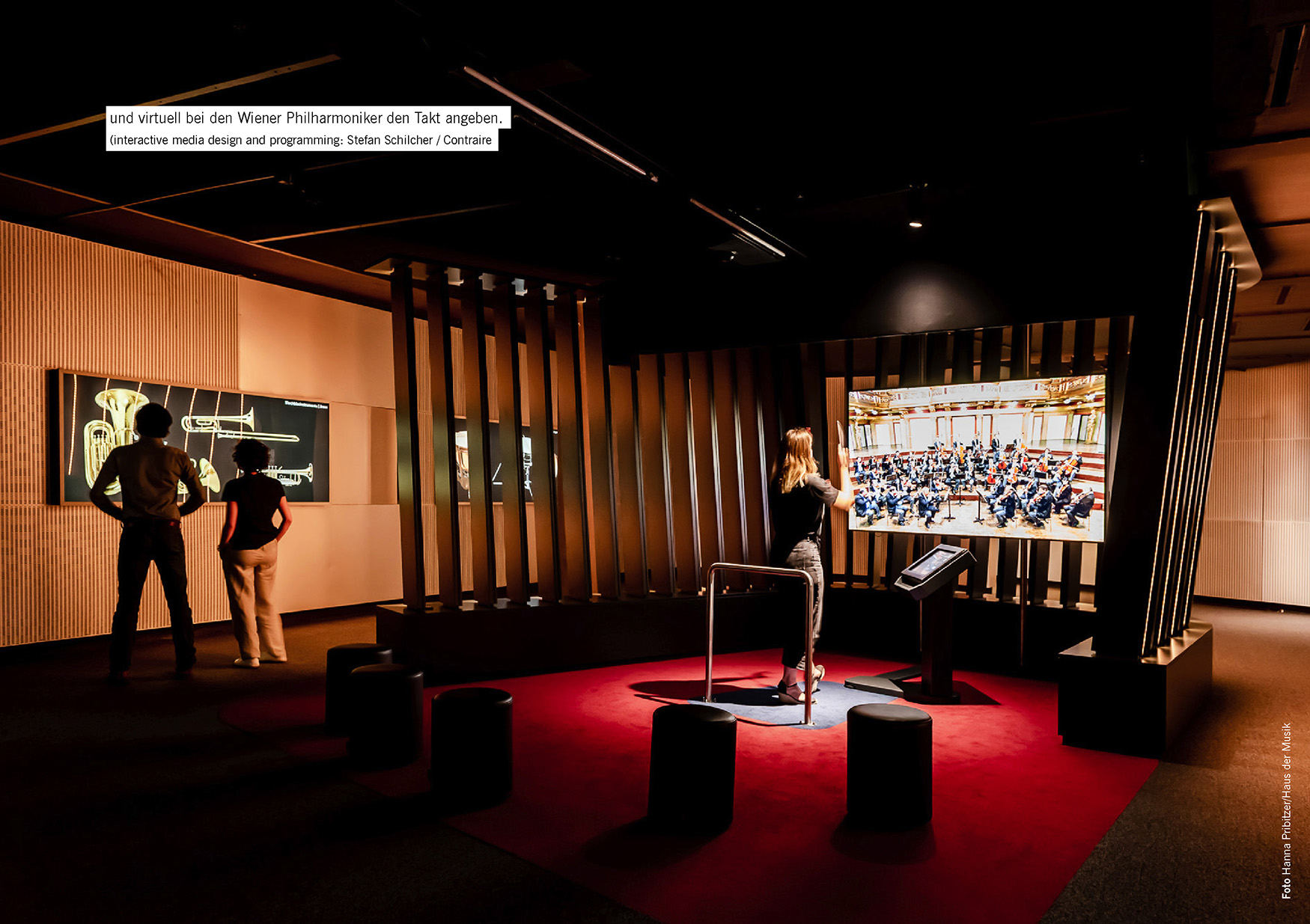 und virtuell bei den Wiener Philharmoniker den Takt angeben. (interactive media design and programming: Contraire)